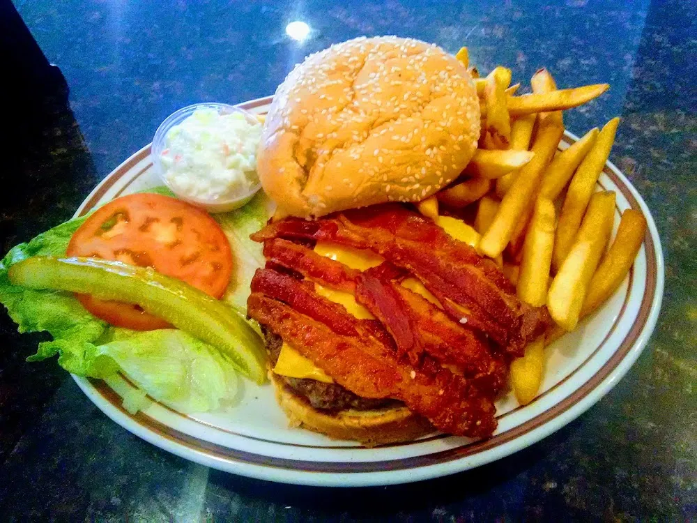 Bacon Cheeseburger with French Fries